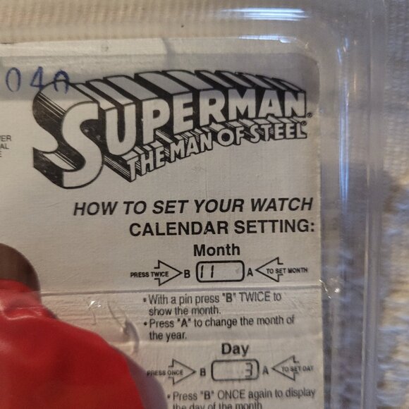 1991 Vintage Superman Digital Wrist Watch New - Picture 9 of 15